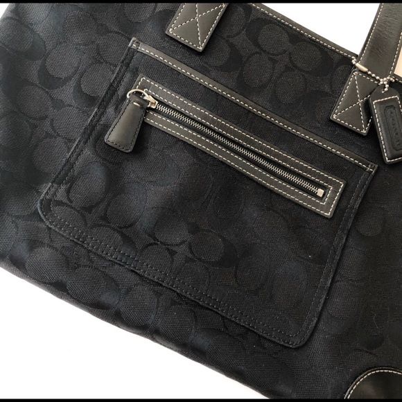 Coach Handbags - Coach Monogram Black Satchel Bag Purse Shoulder